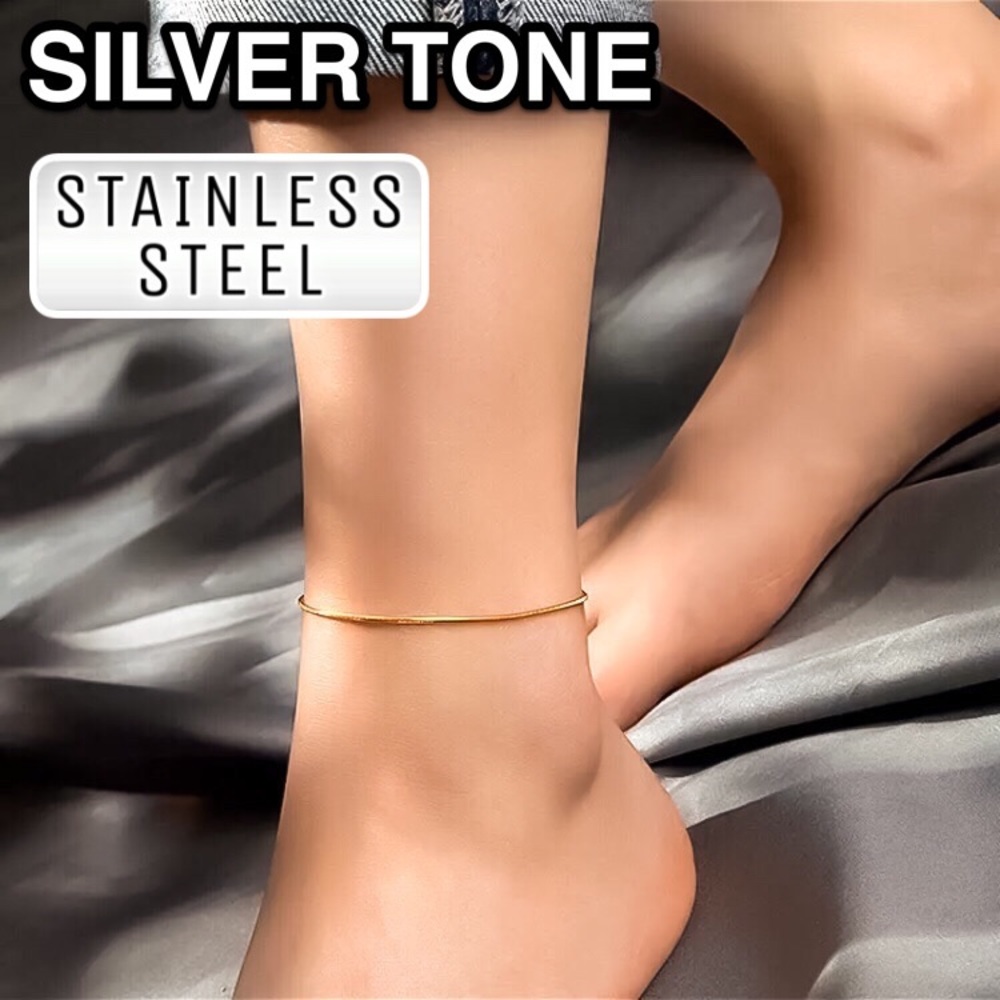 ⚜️[𝟯𝟬%𝗢𝗙𝗙|𝗯𝘂𝗻𝗱𝗹𝗲𝘀 𝟯+]⚜️Silver Snake Ankle Bracelet NEW